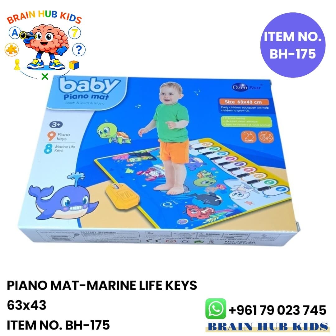 Baby Piano Mat – Marine Life Keys Touch & Learn Playmat (63x43 cm)