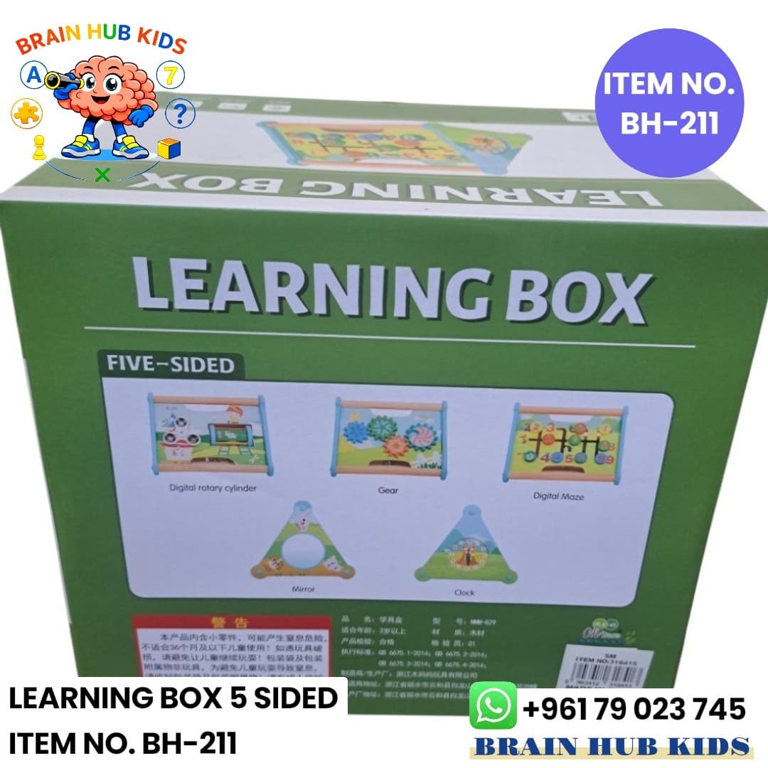5-Sided Wooden Educational Learning Box