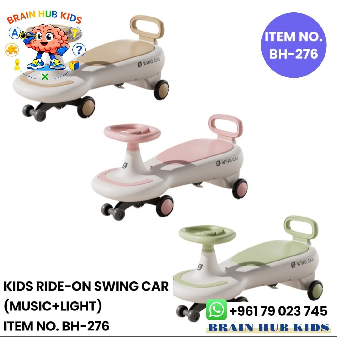 Ride-On Swing Car with Music & Lights