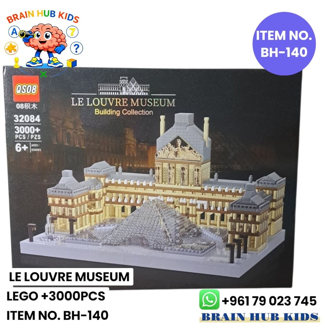 Le Louvre Museum Famous Landmark 3D Building Block Set (3000+ Pcs)