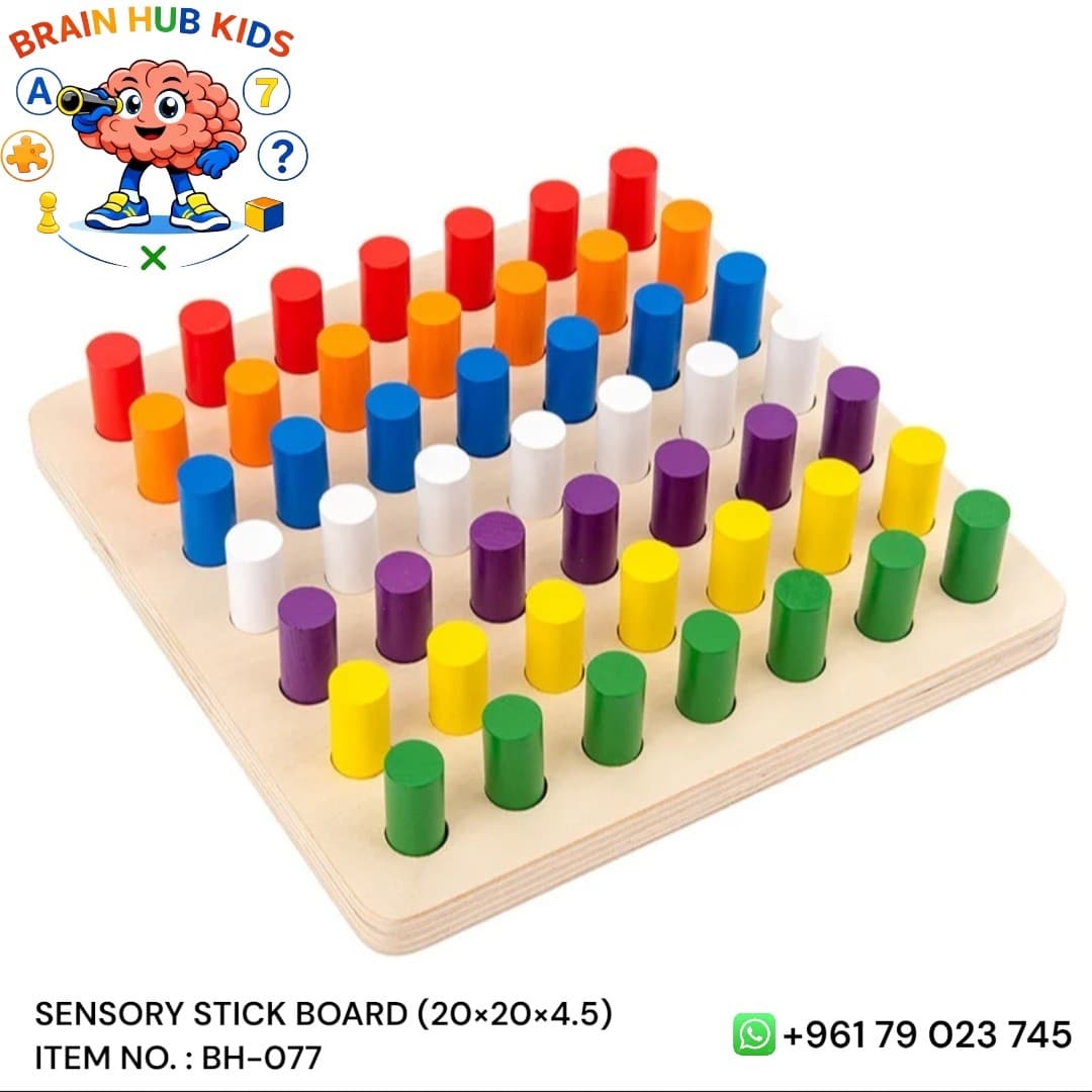 Wooden Sensory Sorting Sticks Board (49pcs)