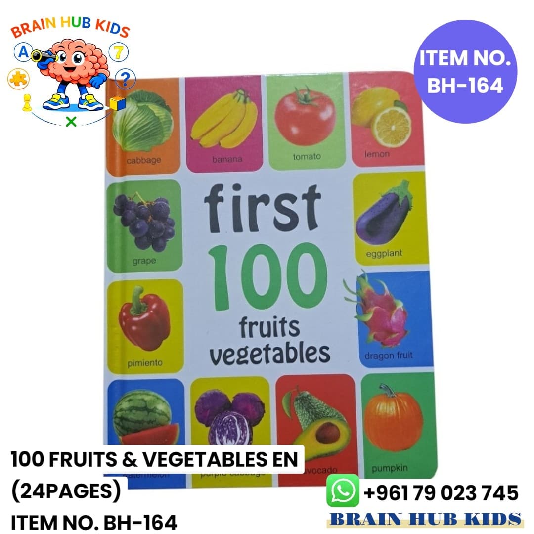 My First 100 English Fruits & Vegetables Book (24 Pages)