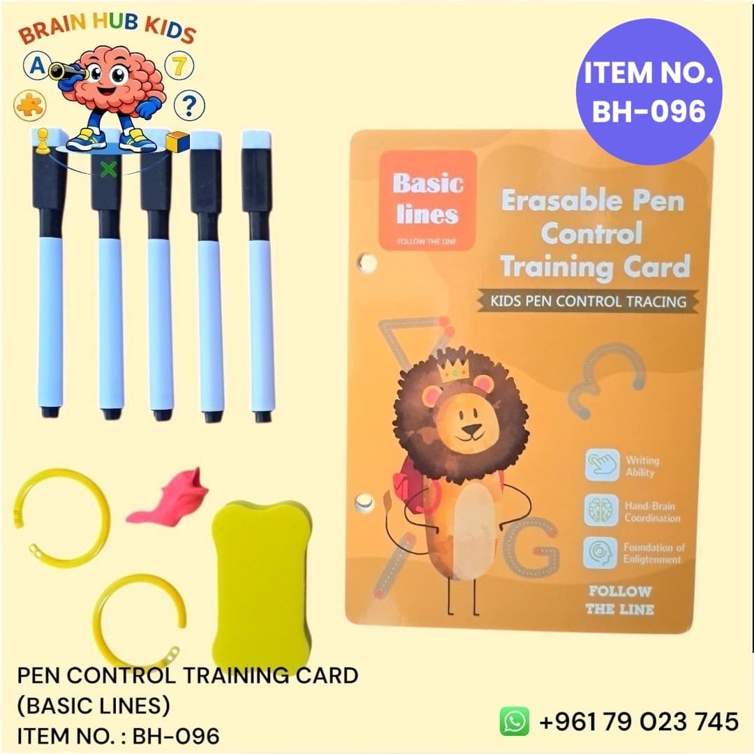 Basic Lines Edition-Erasable Pen Control Training Cards