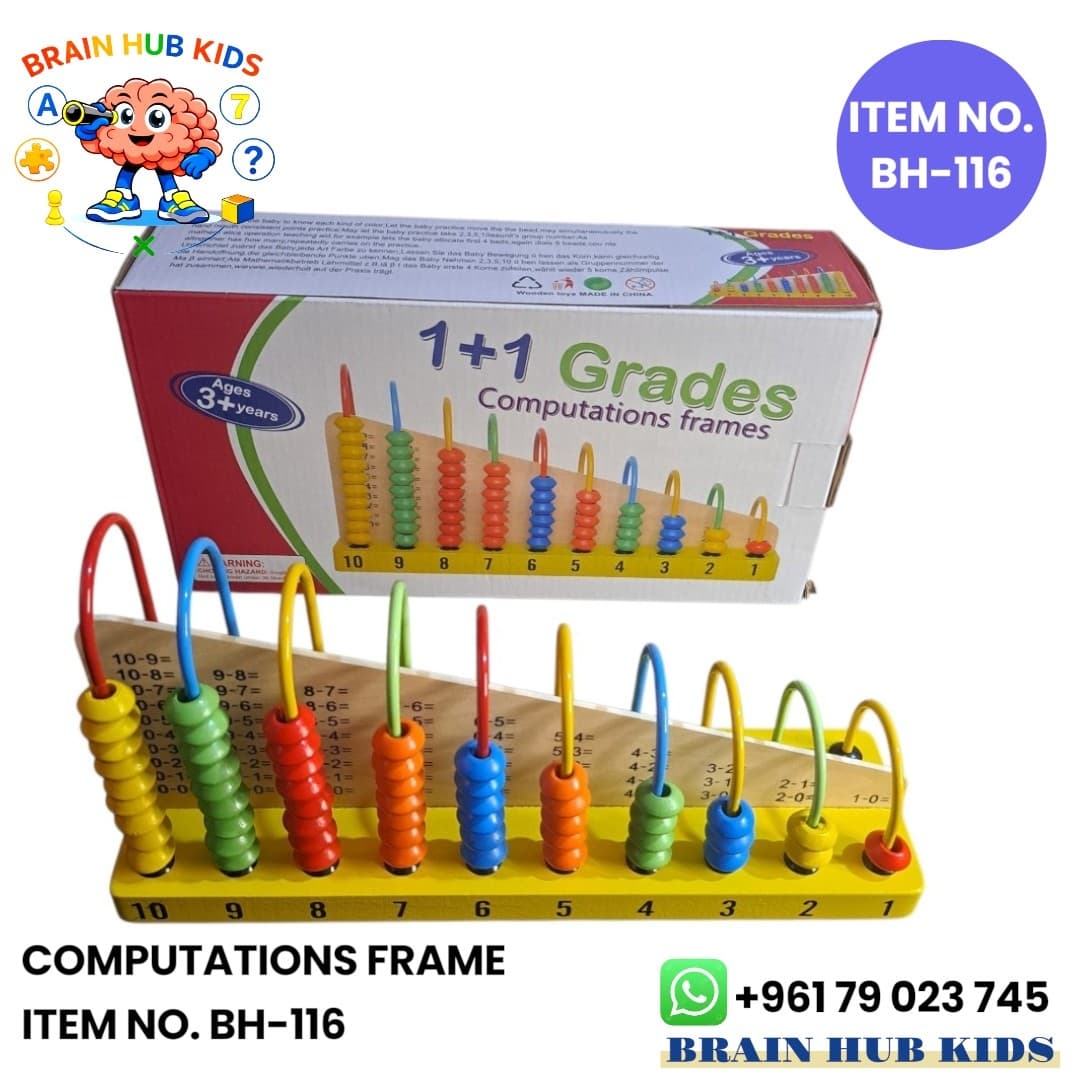 Wooden Computations Abacus Frame