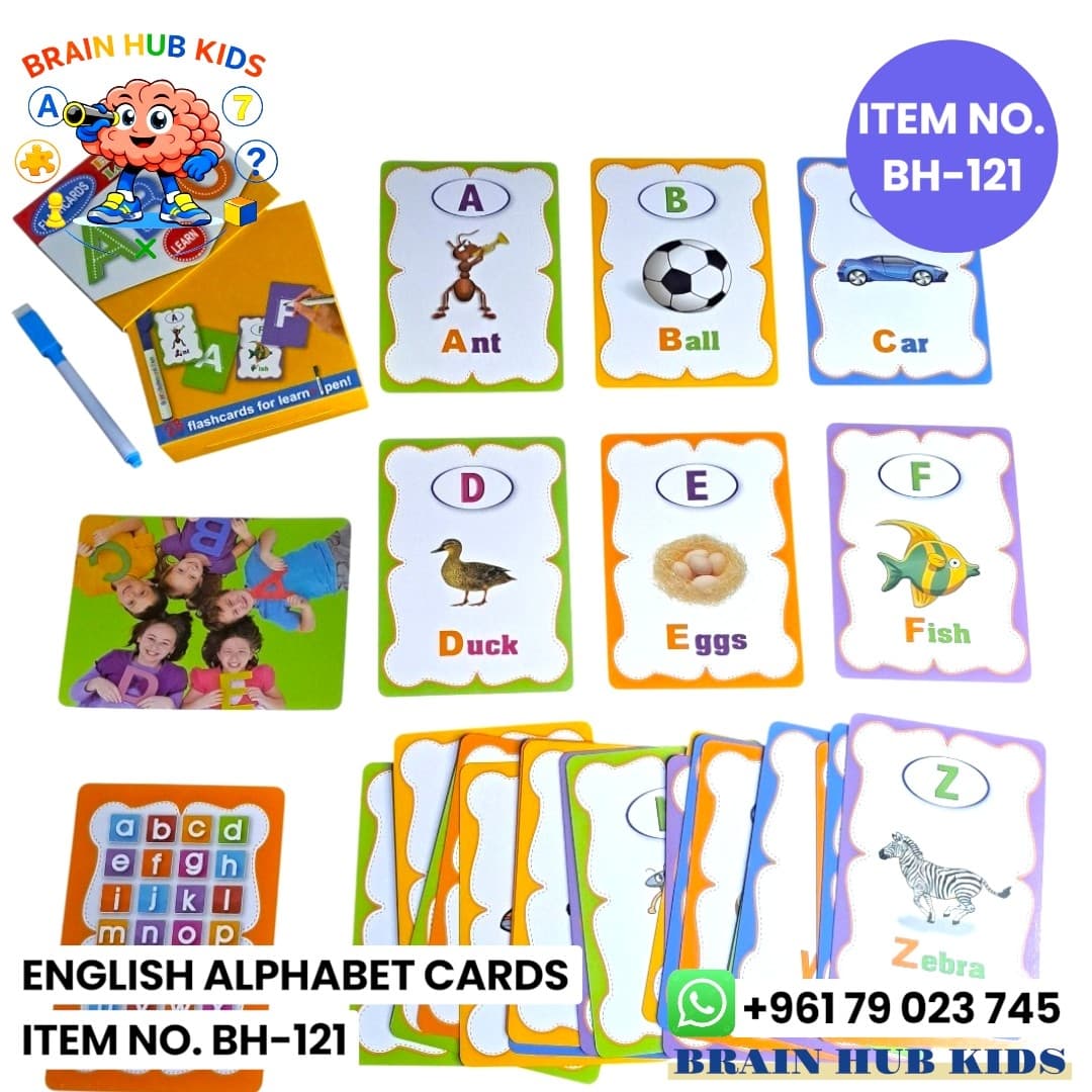 English Alphabet Double-Sided Flashcards