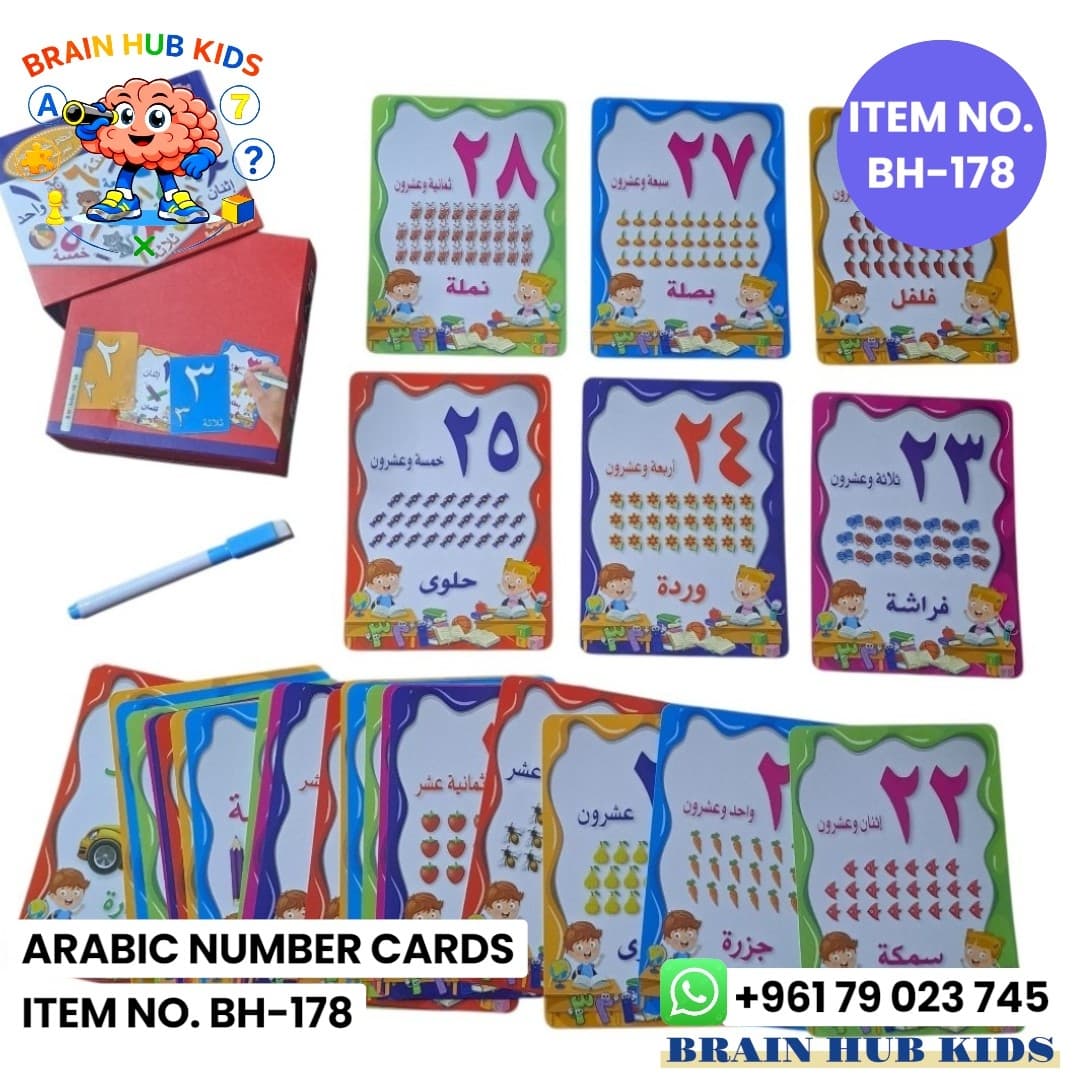 Arabic Number Double-Sided Flashcards