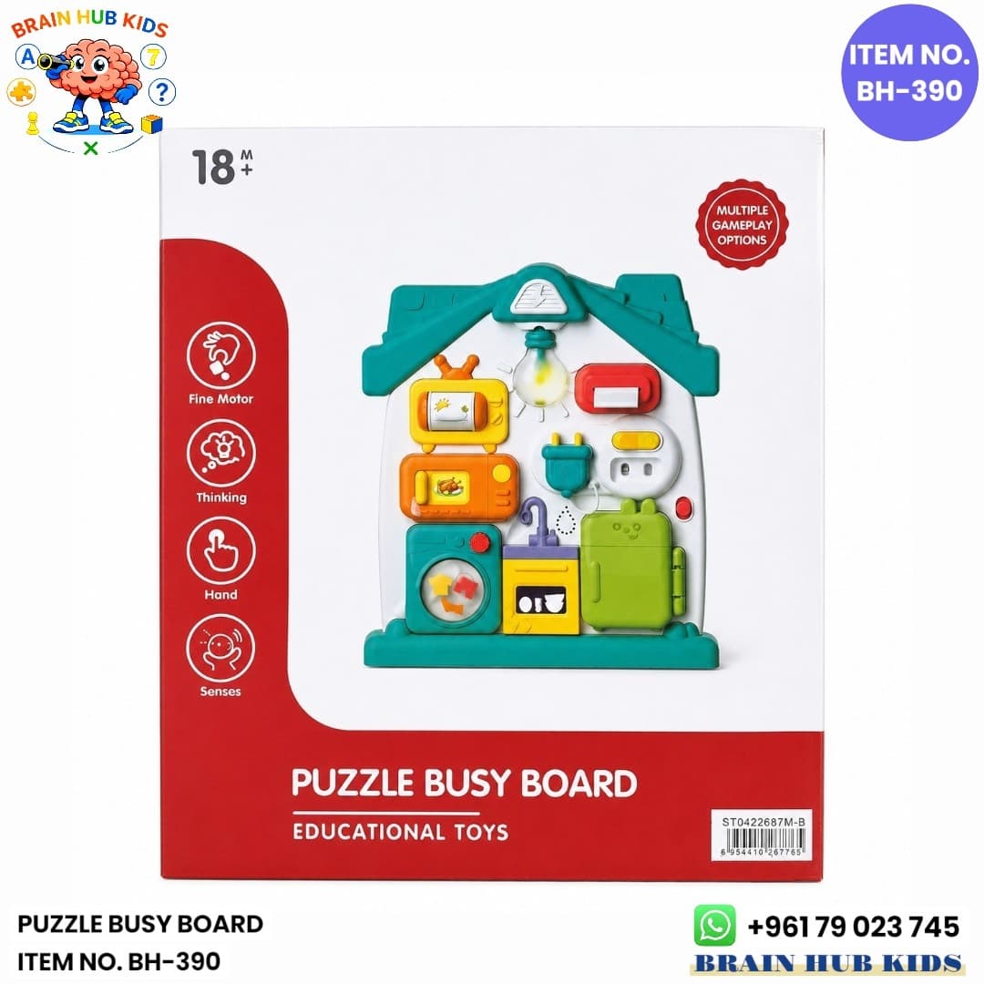 Puzzle Busy Board Educational Sensory House Toy