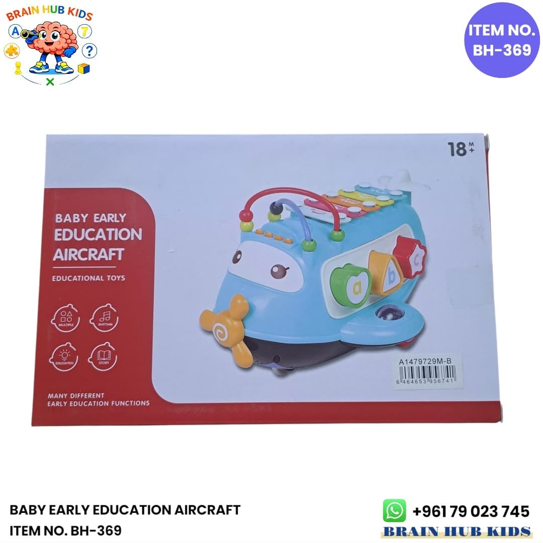 Baby Early Education Aircraft 2-in-1 Musical Xylophone & Shape Sorter Toy