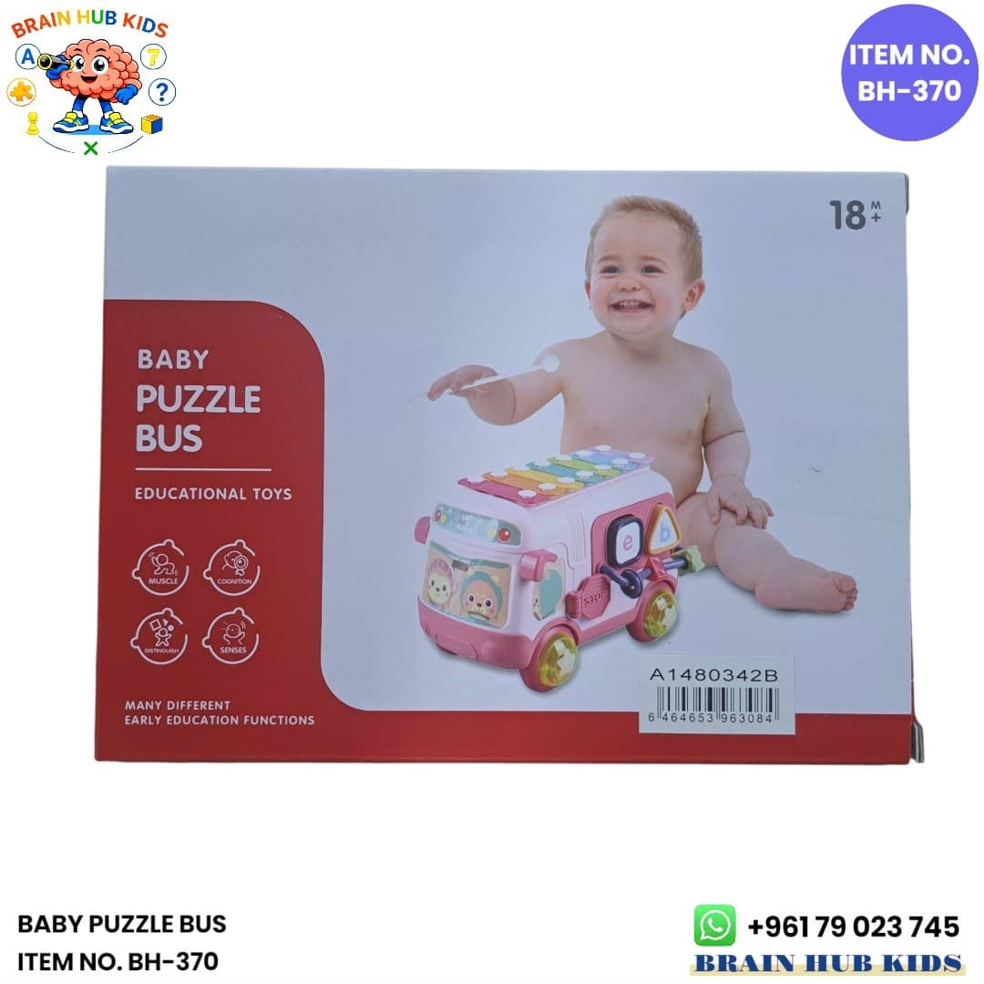 Baby Puzzle Bus 2-in-1 Musical Xylophone & Shape Sorter Toy