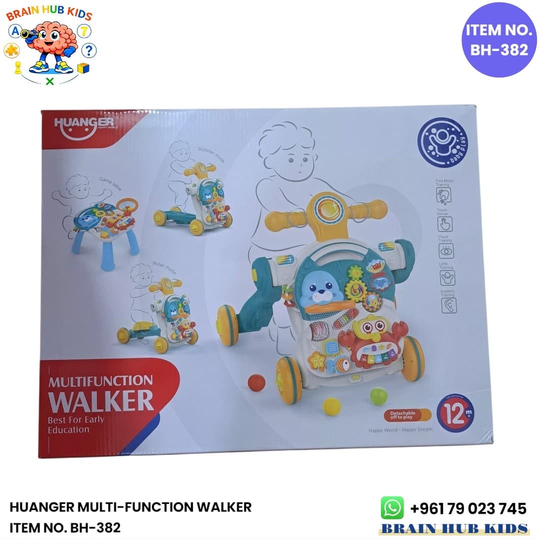 Huanger 4-in-1 Multifunction Baby Walker & Activity Table