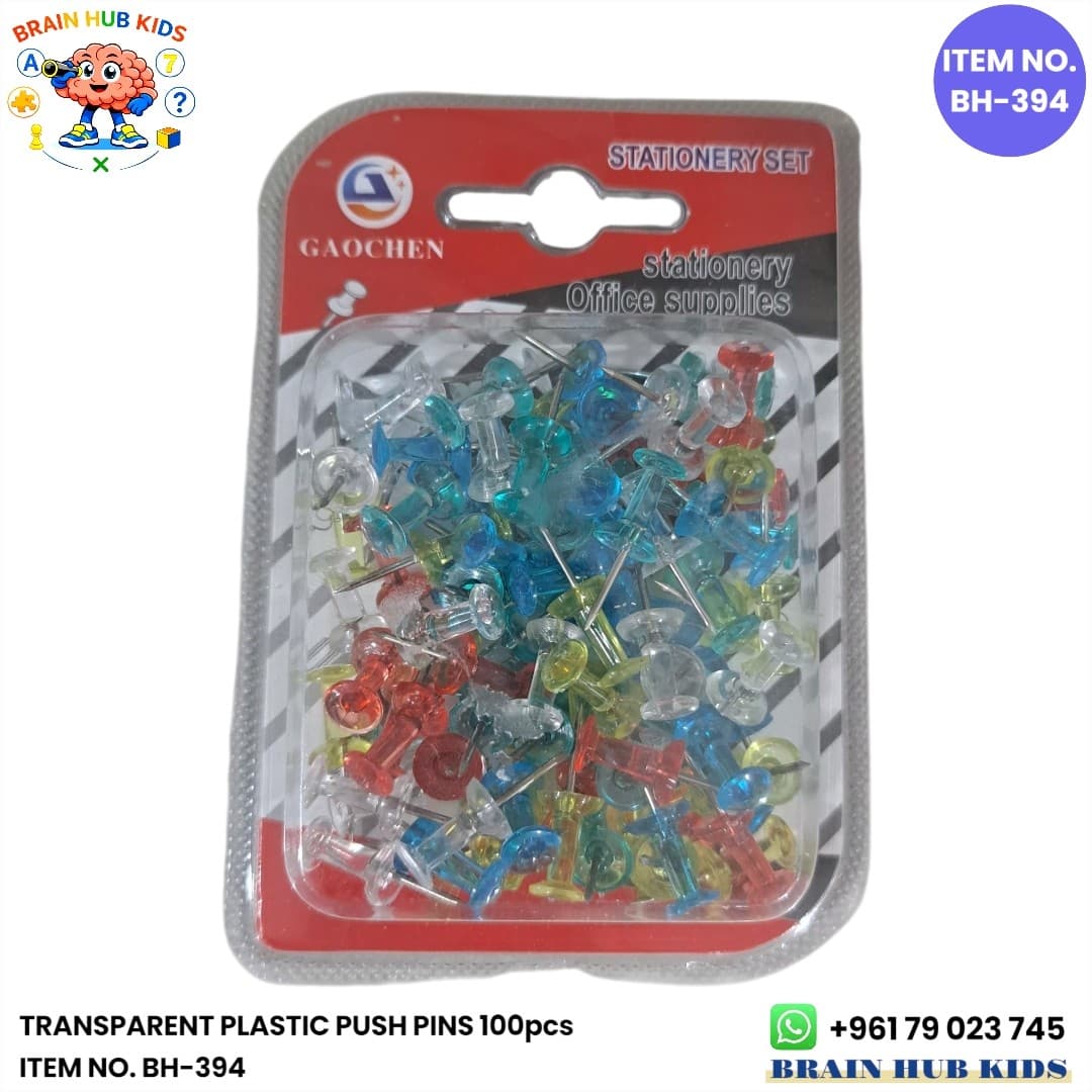 Transparent Plastic Push Pins 100pcs