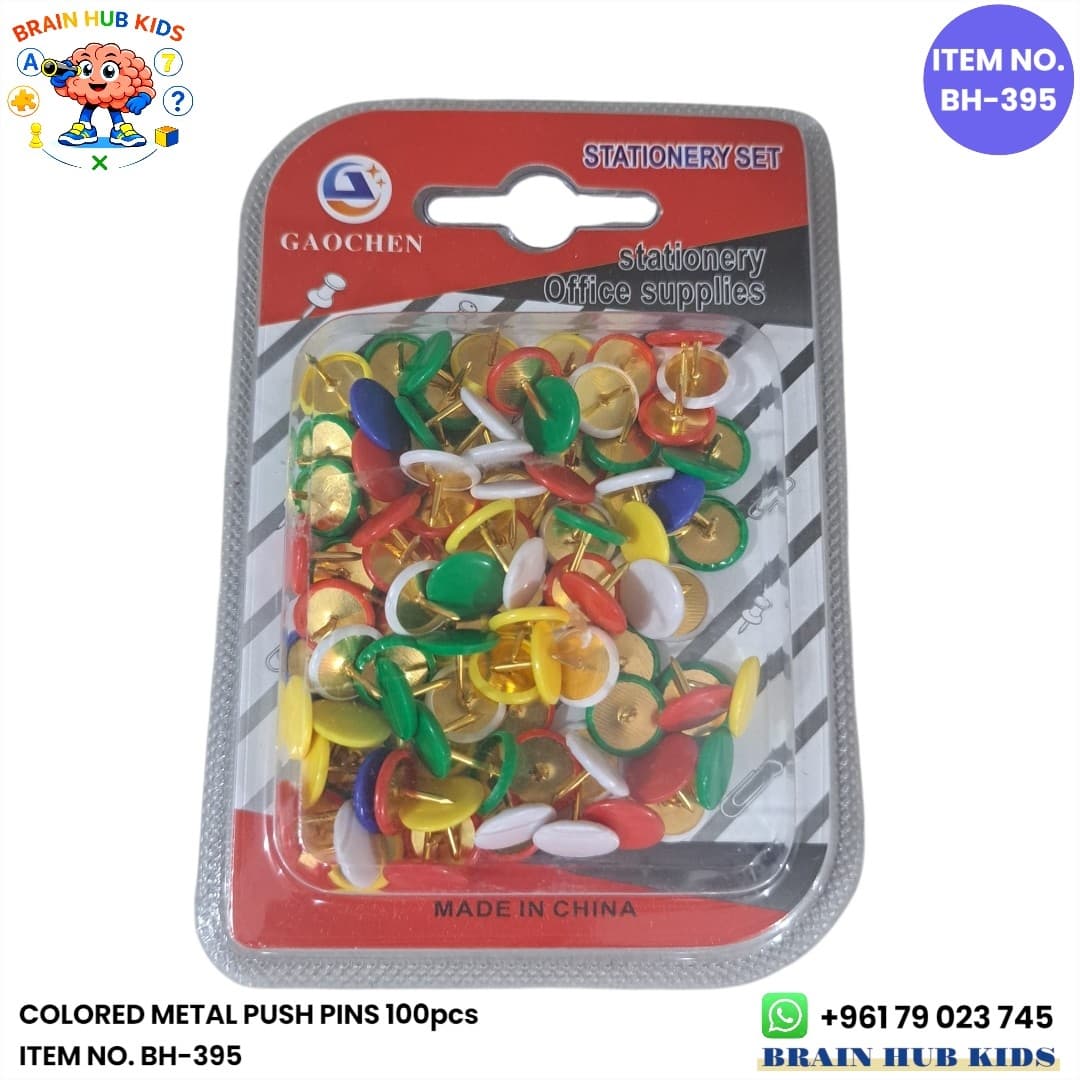 Colored Metal Push Pins 100pcs