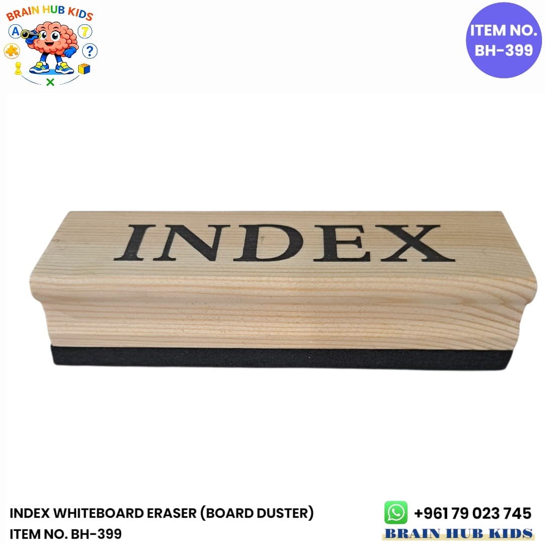 Index Classic Wooden Whiteboard Eraser & Board Duster