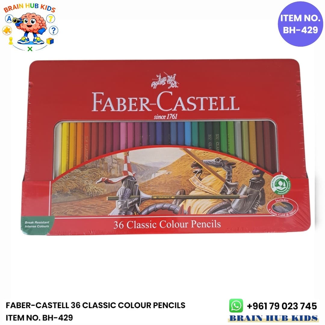 Faber-Castell Classic Colour Pencils Tin/Set of 36 Colors (Includes Gold & Silver)