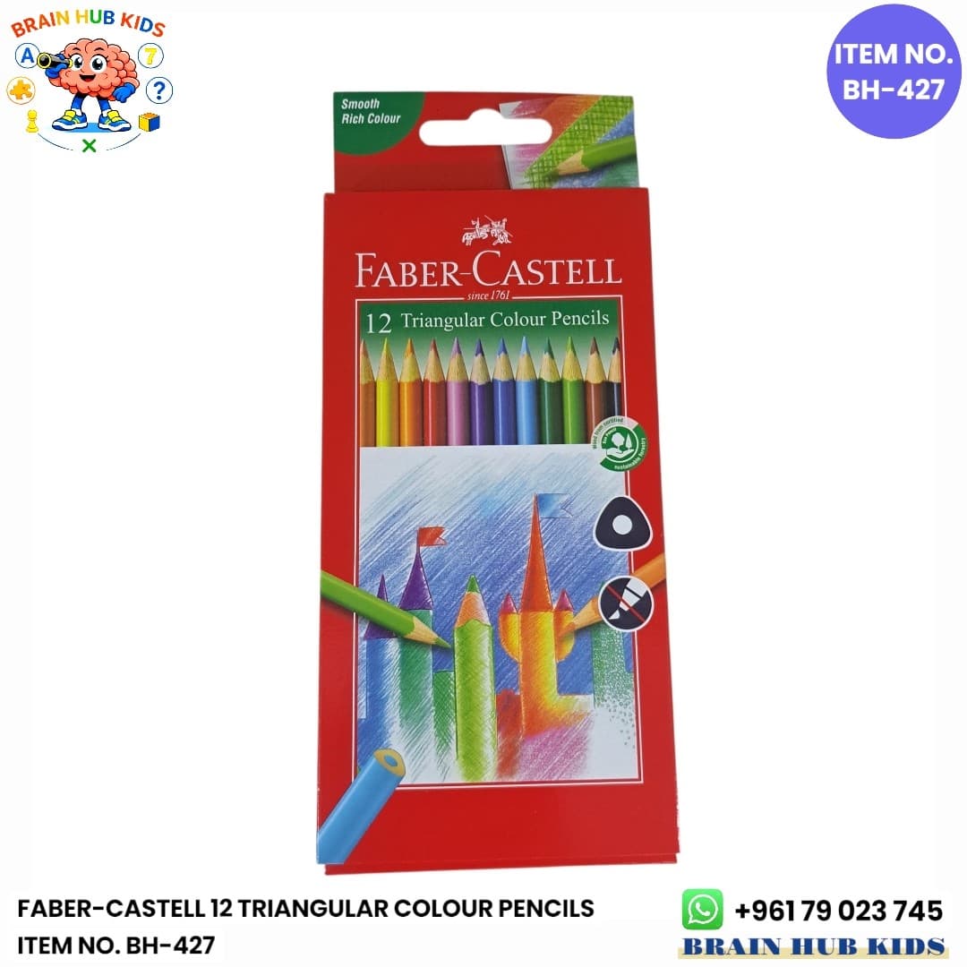 Faber-Castell Triangular Colour Pencils Pack of 12 Colors