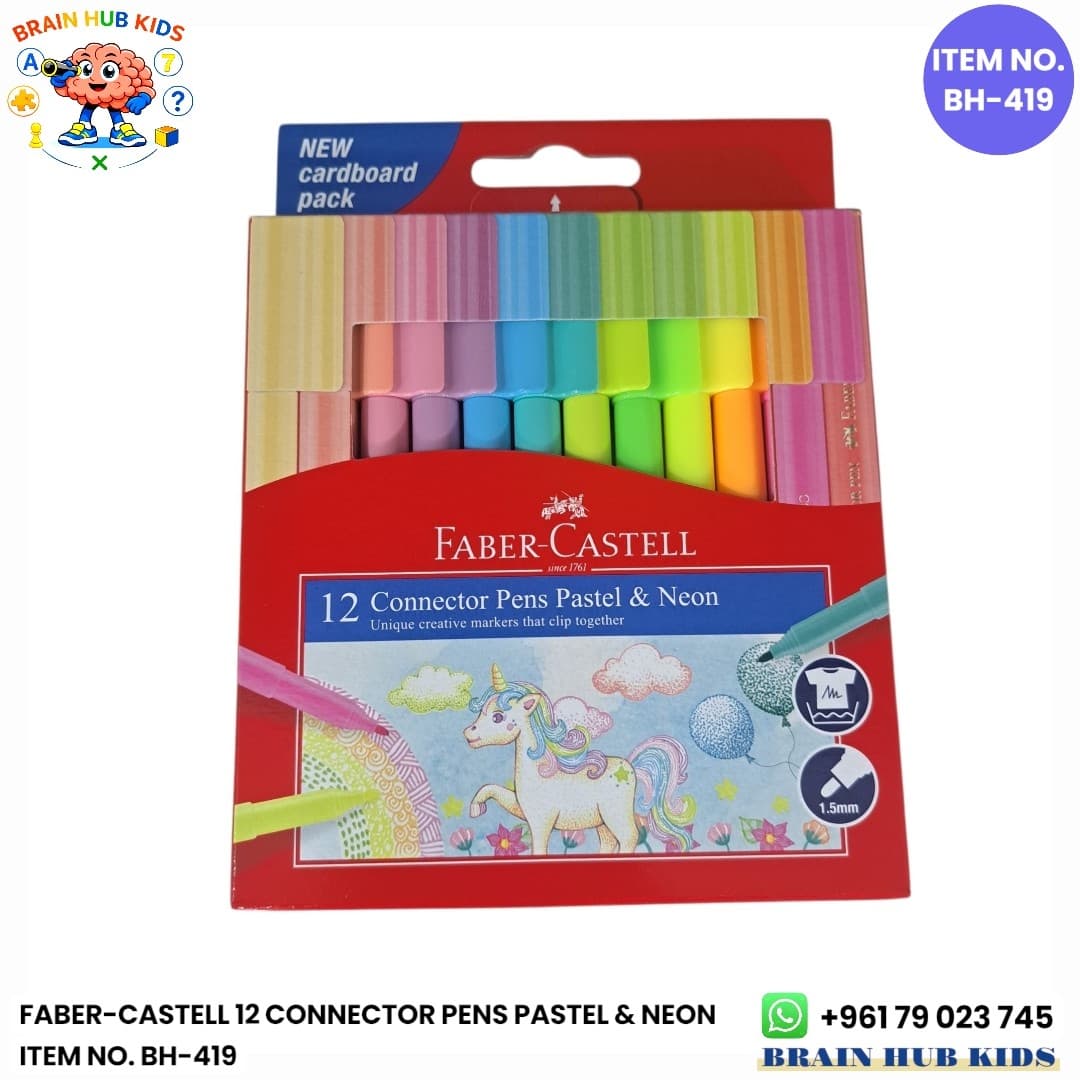 Faber-Castell Connector Pens Pastel & Neon 12 Colors Set