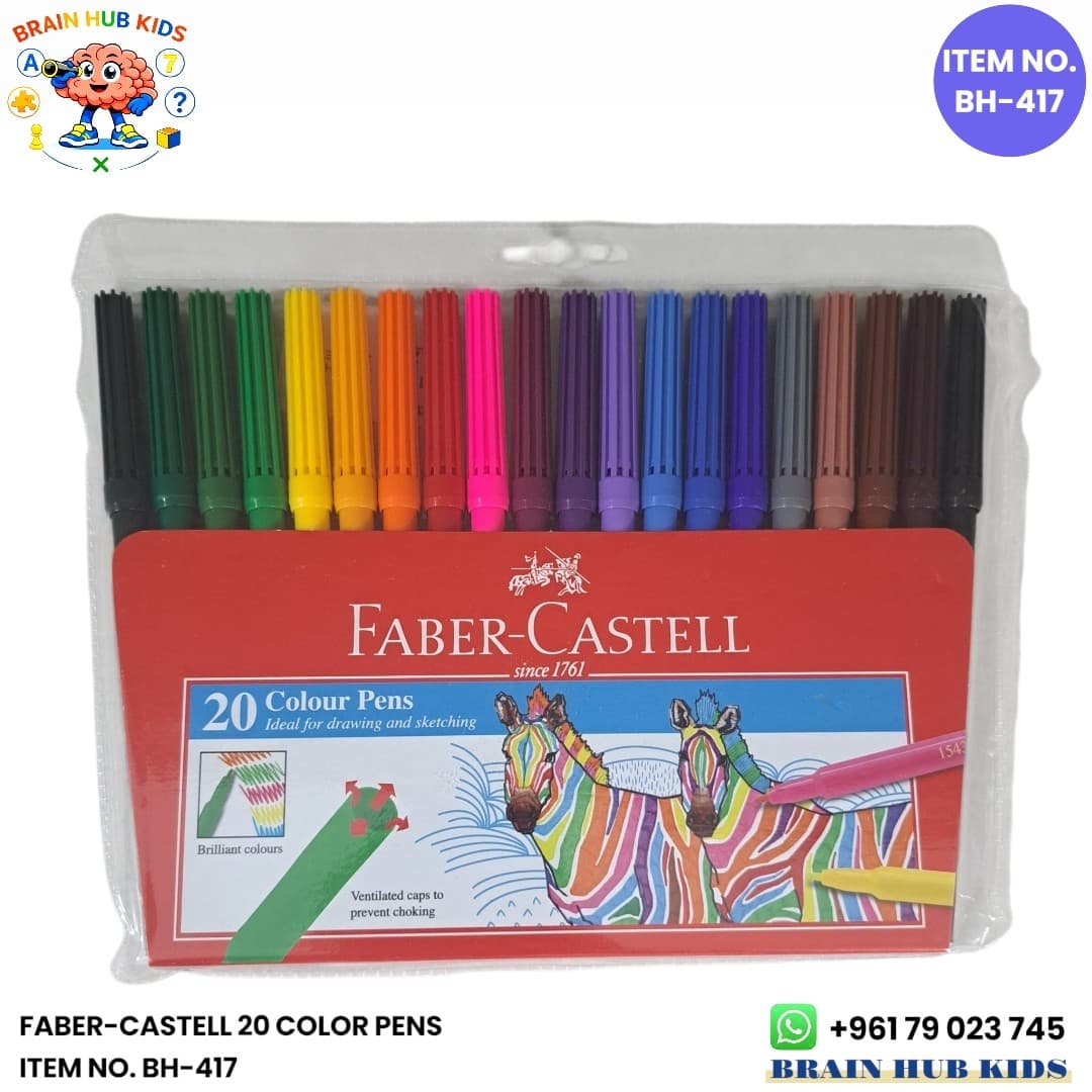 Faber-Castell Classic Felt Tip Markers Pack of 20 Colors