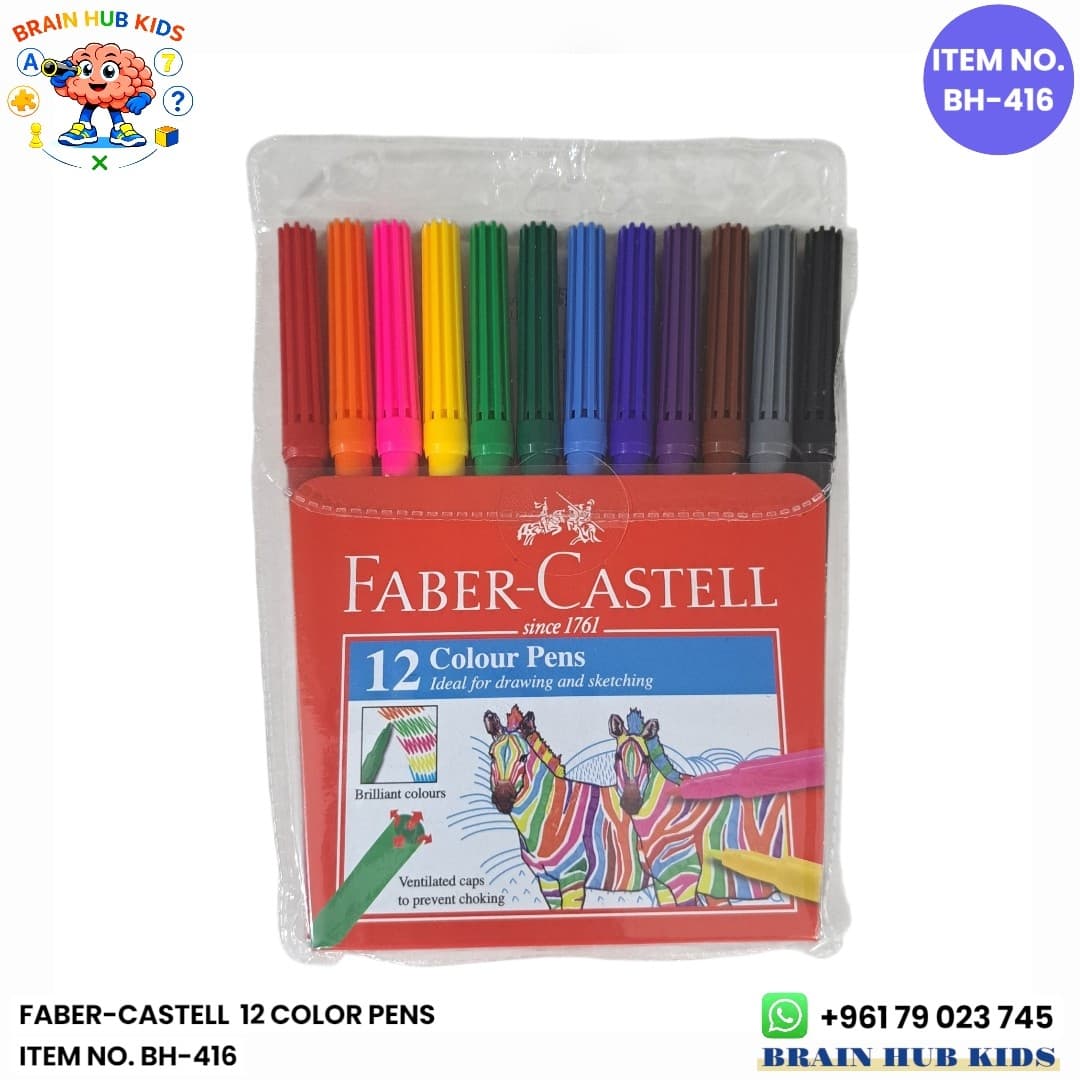 Faber-Castell Classic Felt Tip Markers Pack of 12 Colors