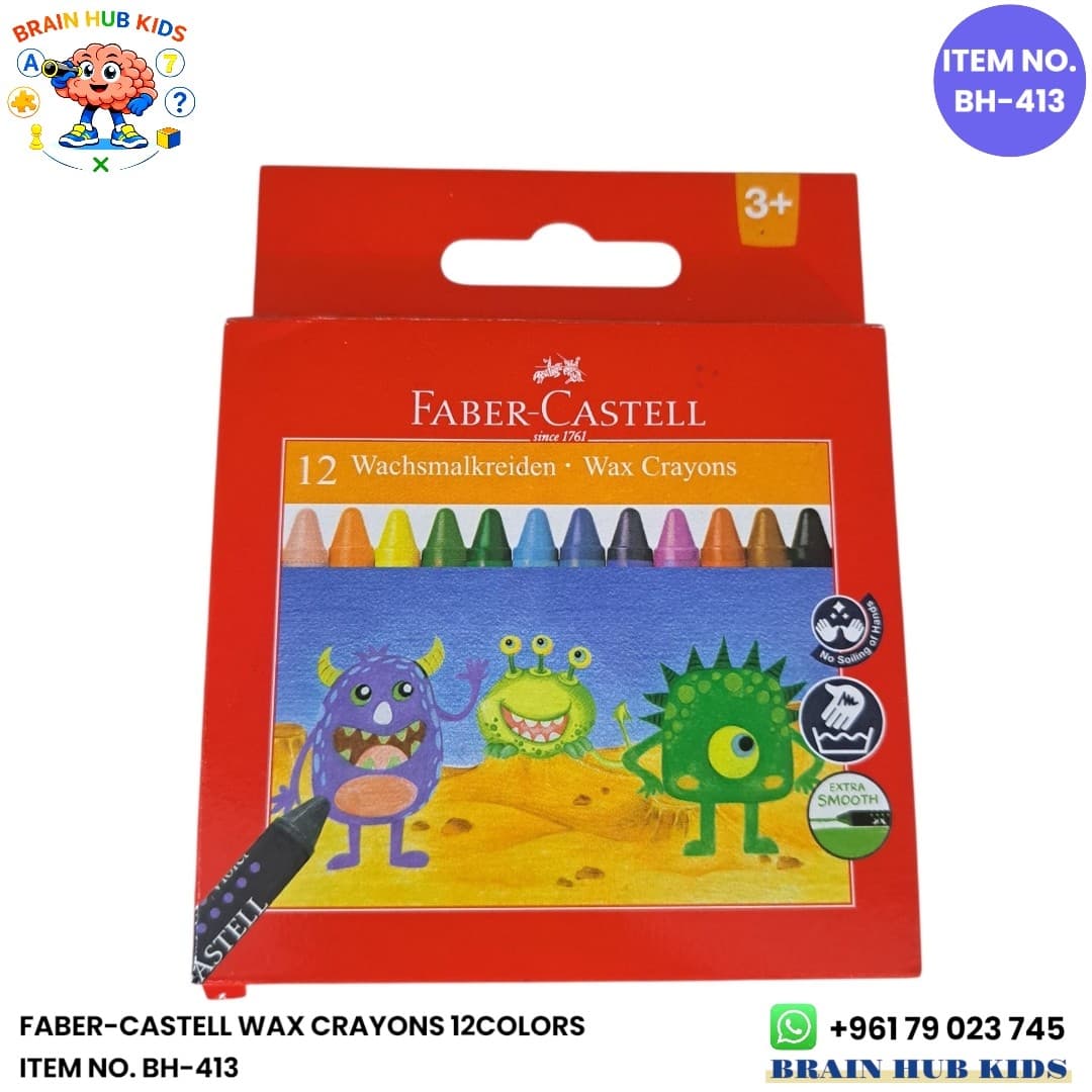 Faber-Castell Regular Wax Crayons 12 Colors Set