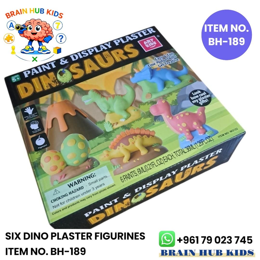 Six Dinosaur Plaster Figurines