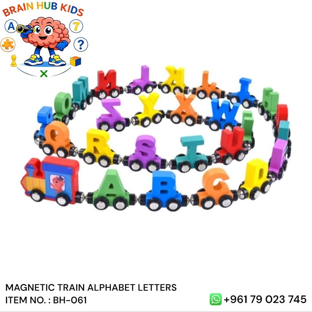 Wooden Magnetic Alphabet Train (A–Z)