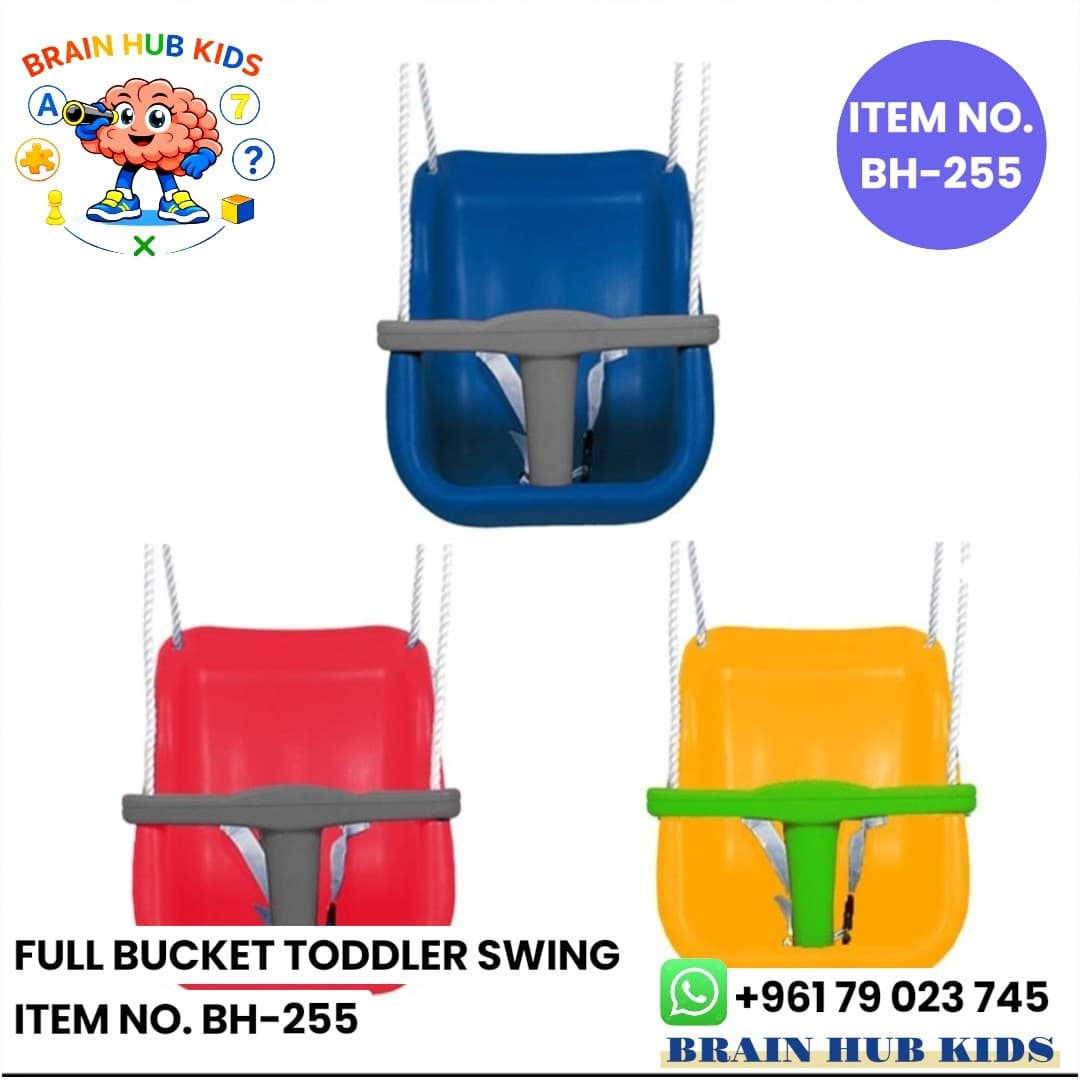 Full Bucket Safe Outdoor & Indoor Toddler Swing Seat with Safety Harness