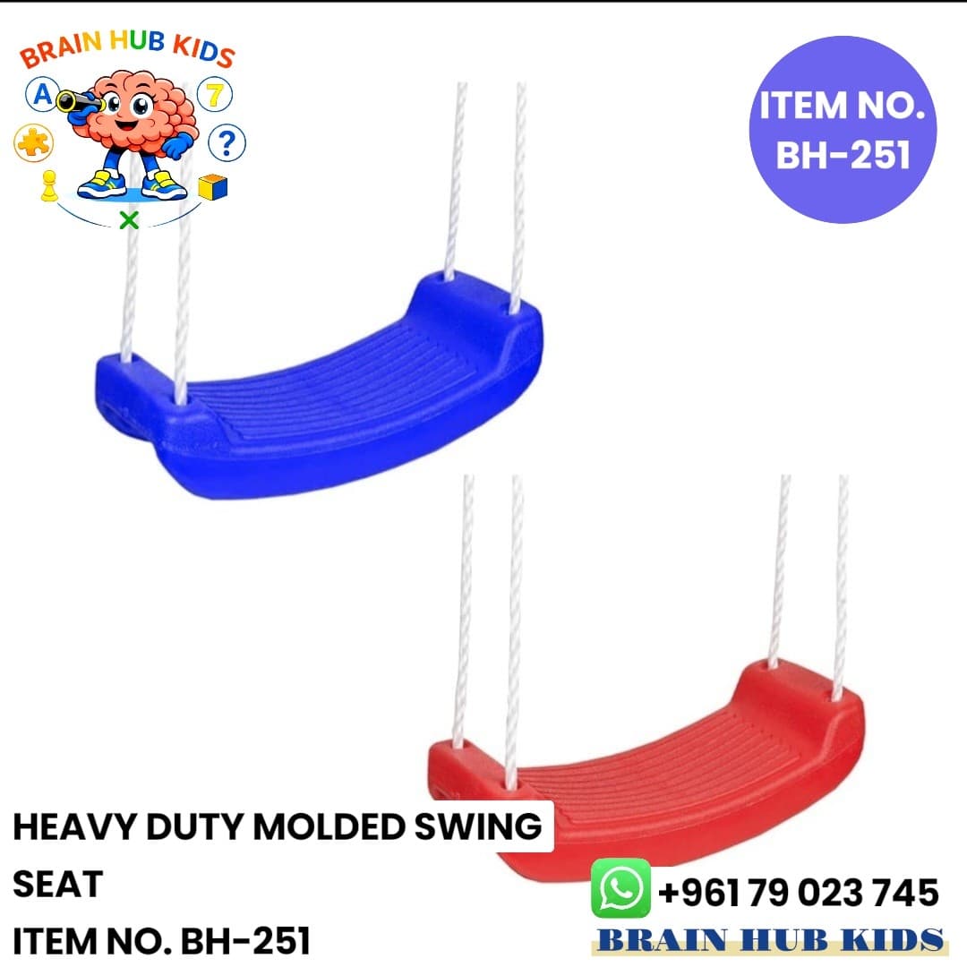 Heavy Duty Molded Plastic Outdoor & Indoor Swing Seat with High-Strength Ropes