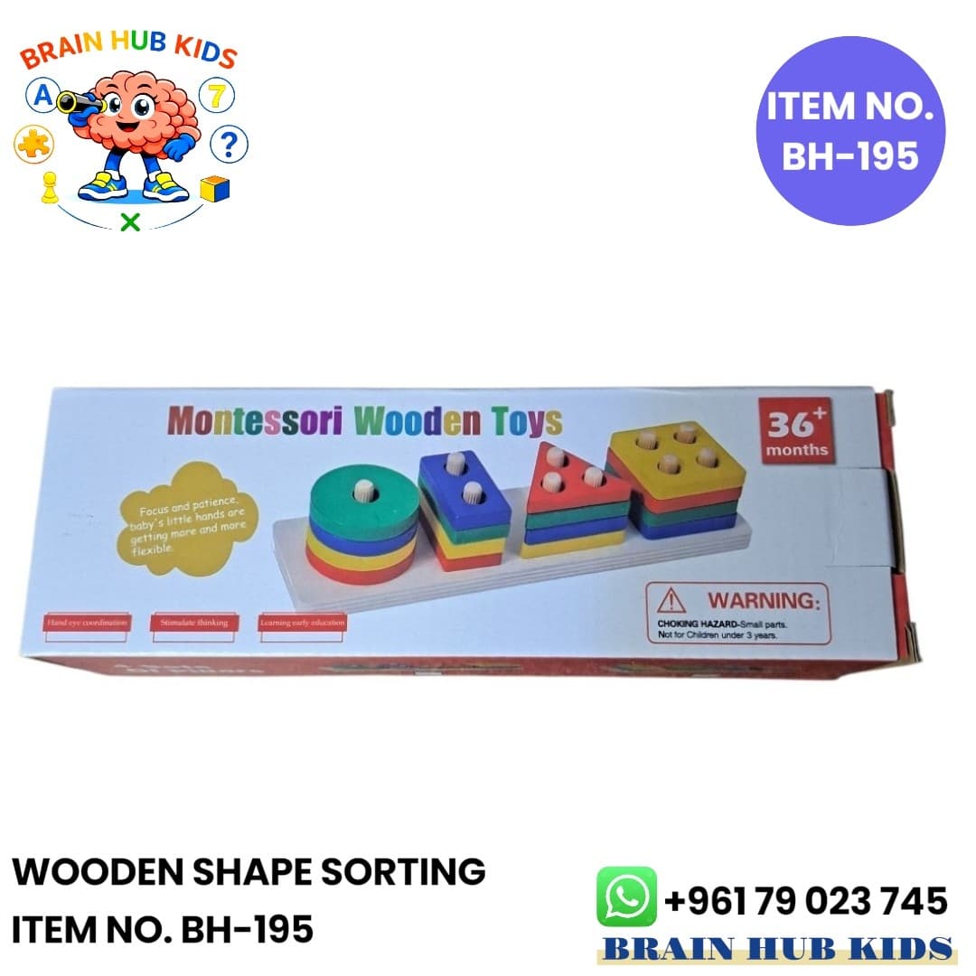 Wooden Geometric Shape Sorting & Stacking Board Base
