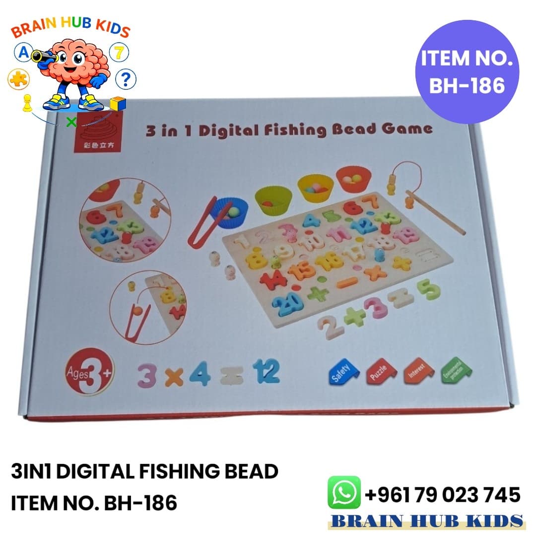 3-in-1 Wooden Board Game Set