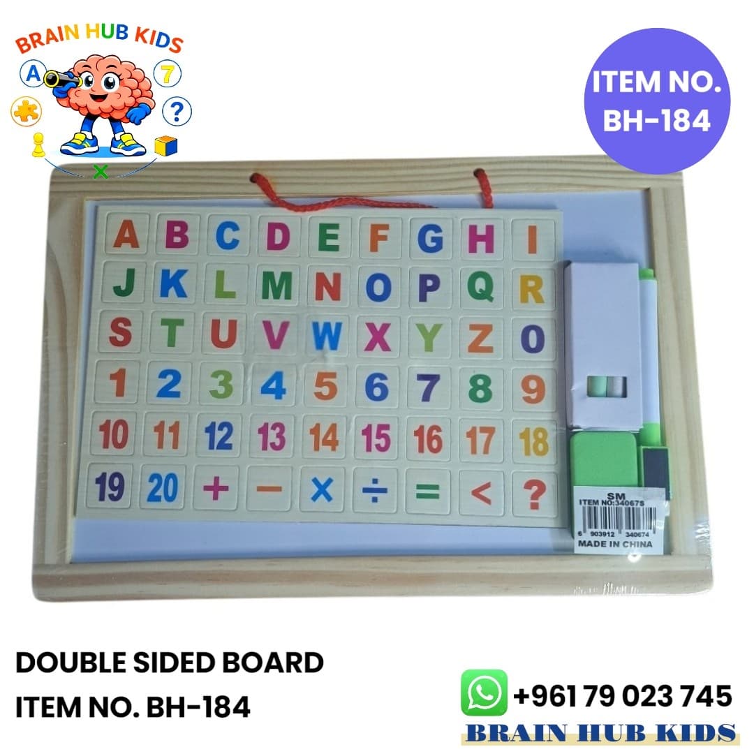 Double-Sided Wooden Magnetic Drawing & Learning Board