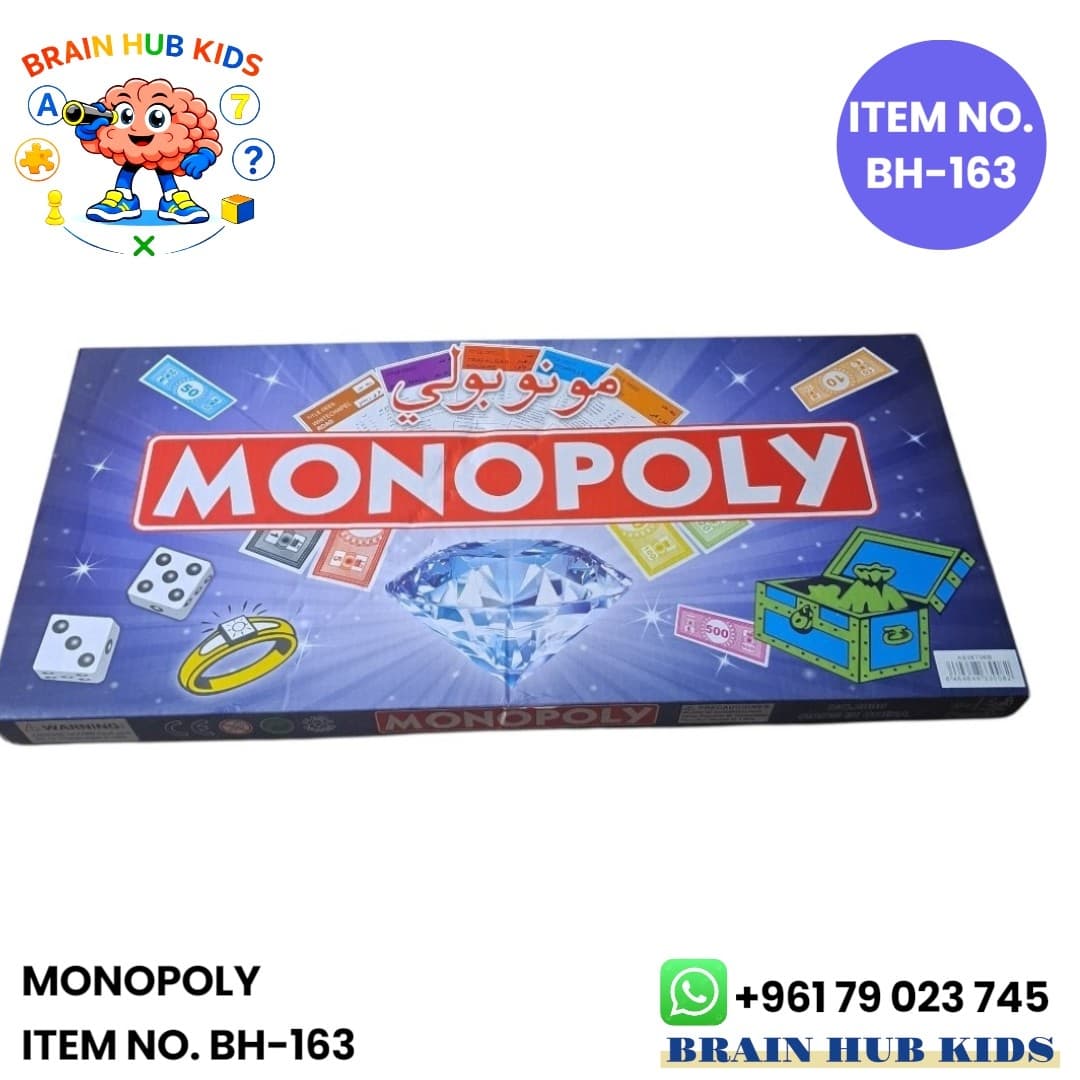Classic Monopoly Board Game (Bilingual English / Arabic)