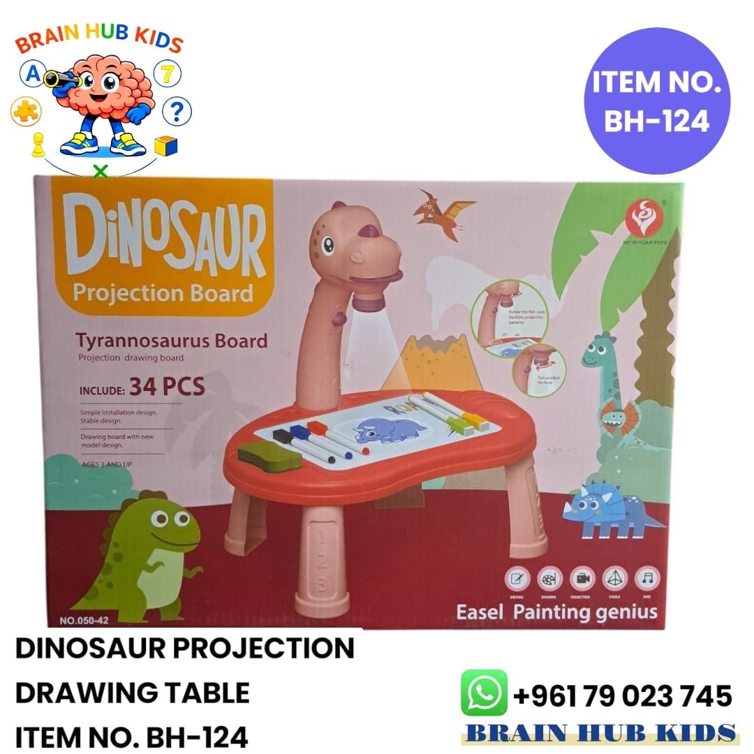 Dinosaur Art LED Projection Drawing Table Set (34 Pieces)