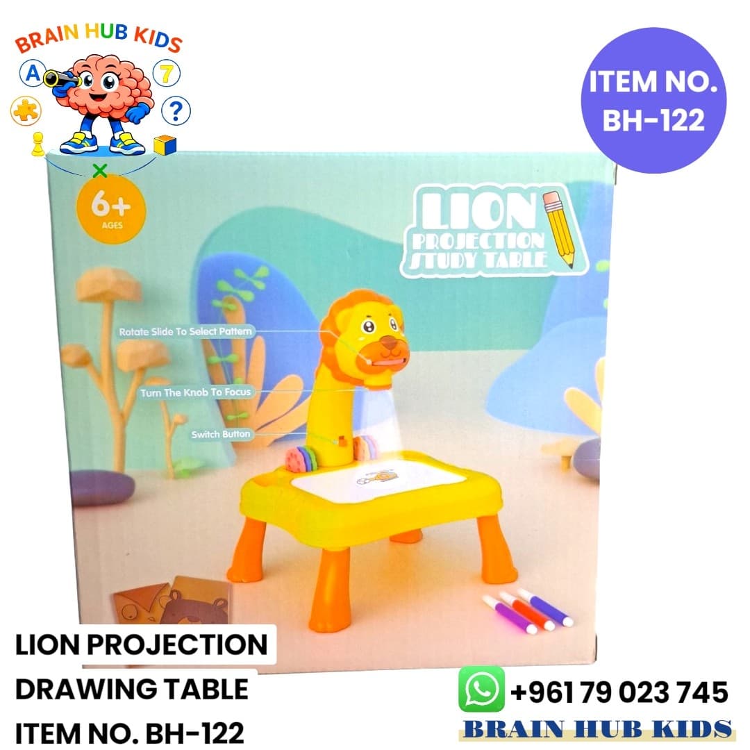 Lion LED Projection Drawing & Study Table Set