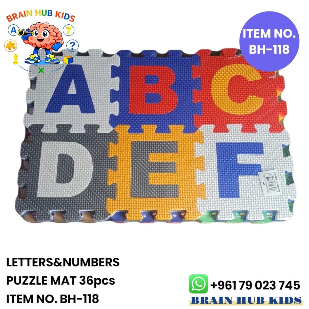 Interlocking Alphabet & Number Foam Puzzle Play Mat (36 Pieces)