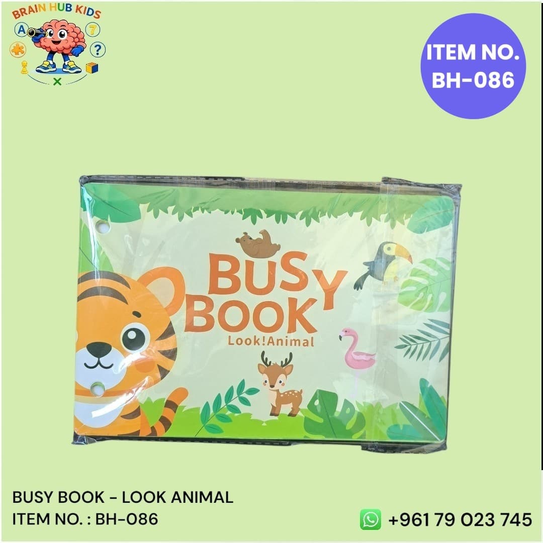 Interactive Quiet Busy Book – Look! Animal Theme