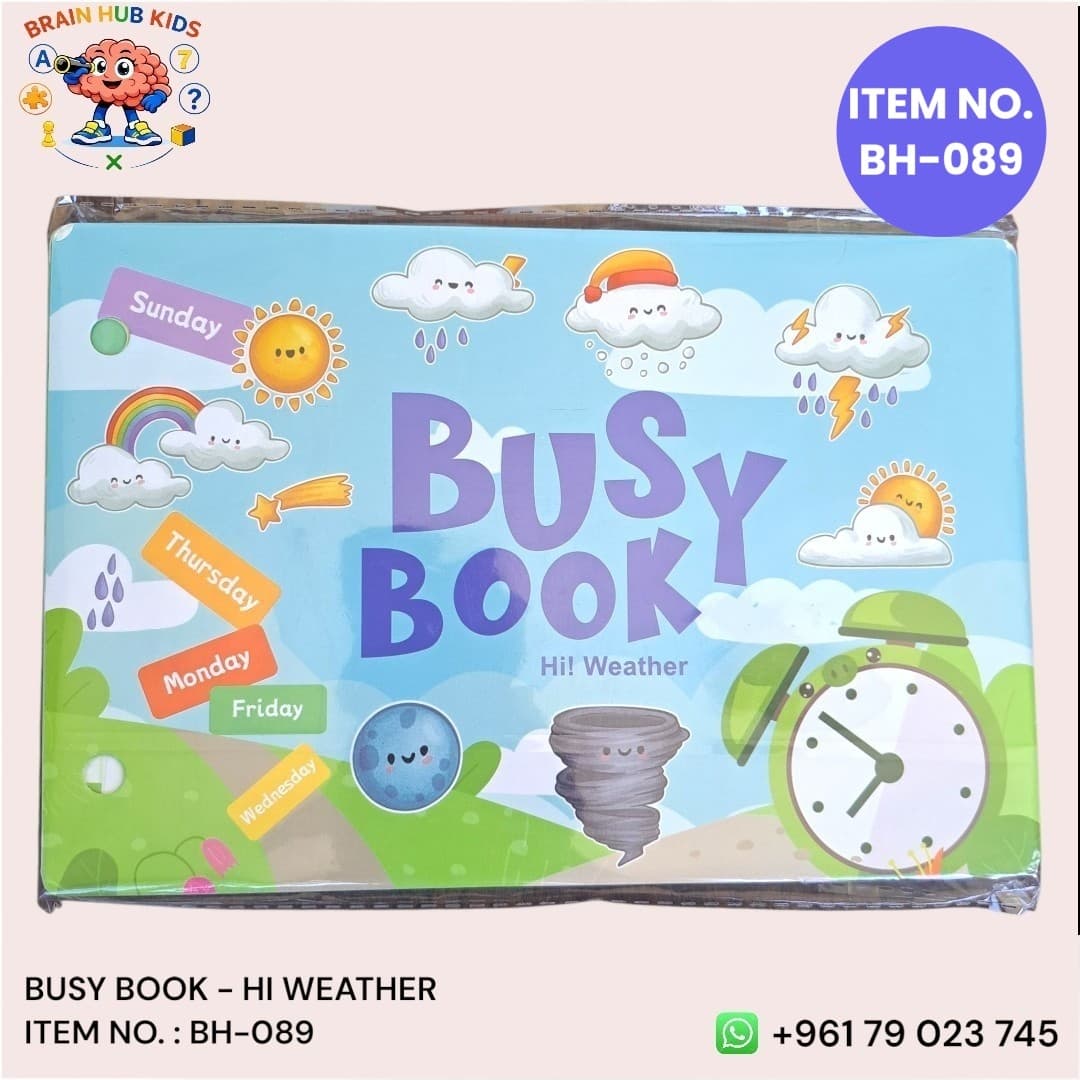 Interactive Quiet Busy Book – Hi! Weather & Time Theme