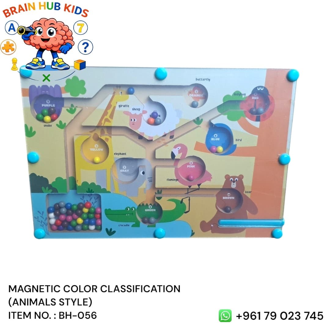 Magnetic Animal Color Classification & Number Sorting Maze Board