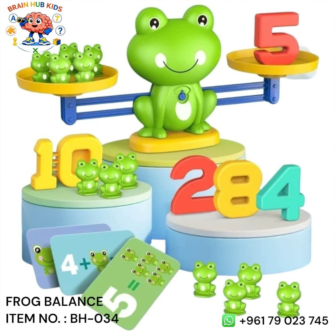 Frog Balance Scale Math & Weight Counting Game Set