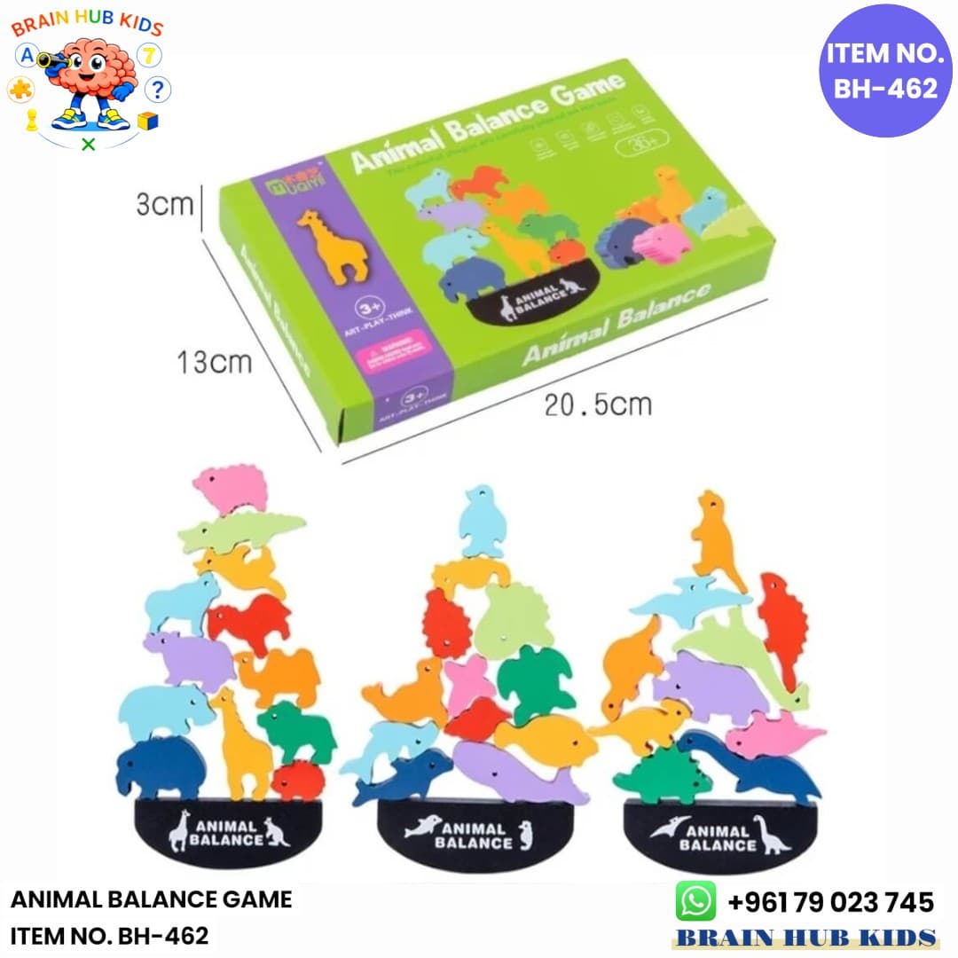 Wooden Animal Balance & Stacking Game Set