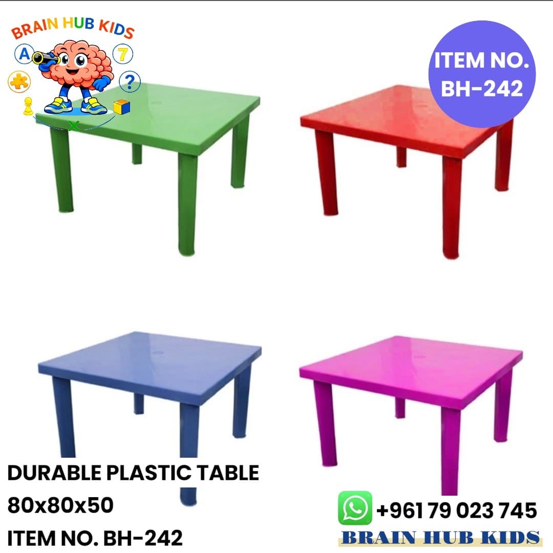 Kids Durable Plastic Activity Table (80x80x50 cm)