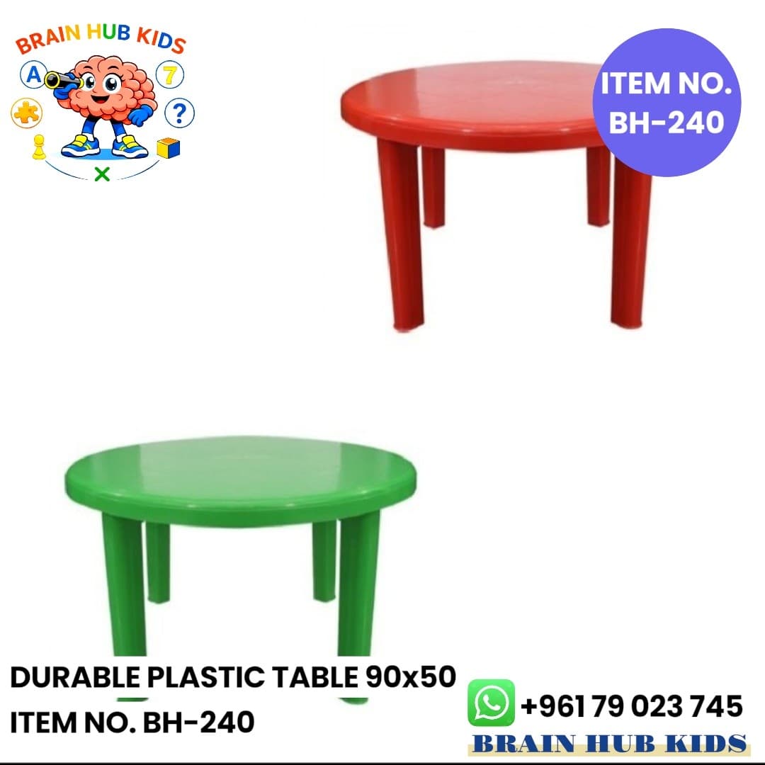 Kids Round Durable Plastic Activity Table (90x50 cm)