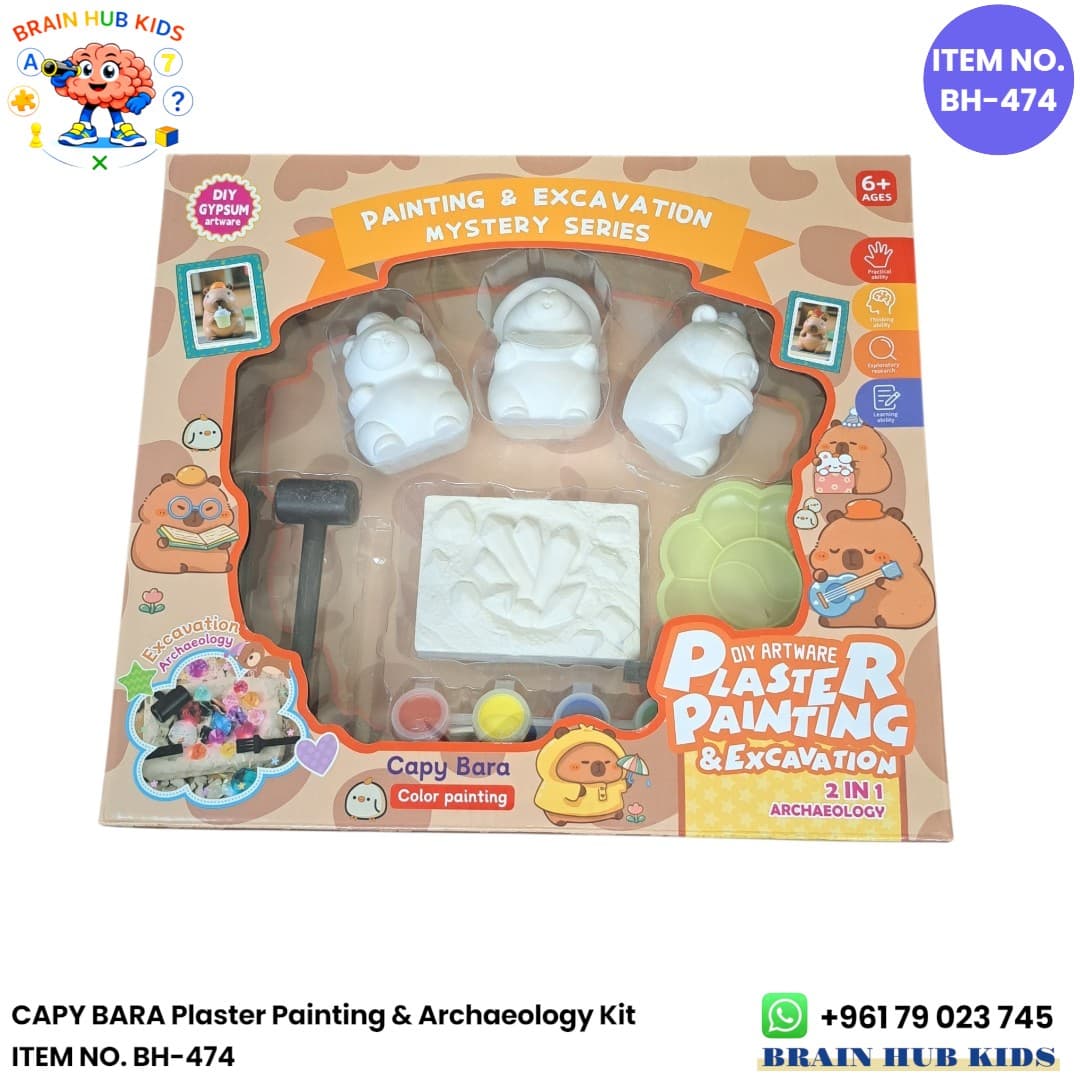 DIY Capybara Plaster Painting & Archaeology Excavation Kit (2-in-1 Set)