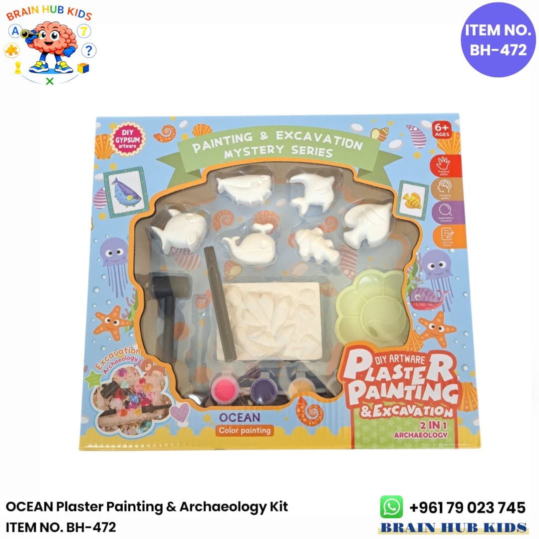 DIY Ocean Plaster Painting & Archaeology Excavation Kit (2-in-1 Set)