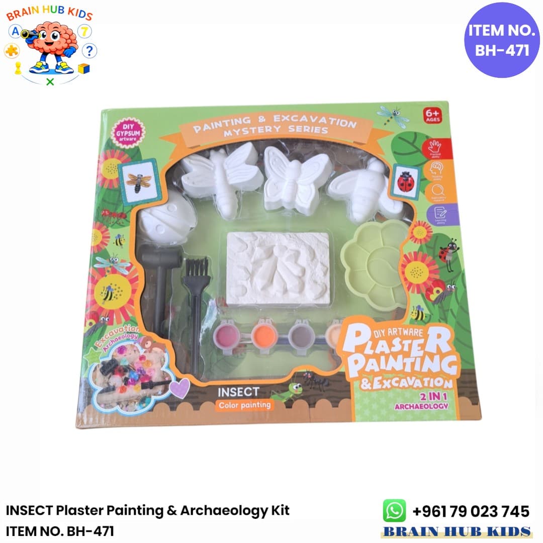 DIY Insect Plaster Painting & Archaeology Excavation Kit (2-in-1 Set)