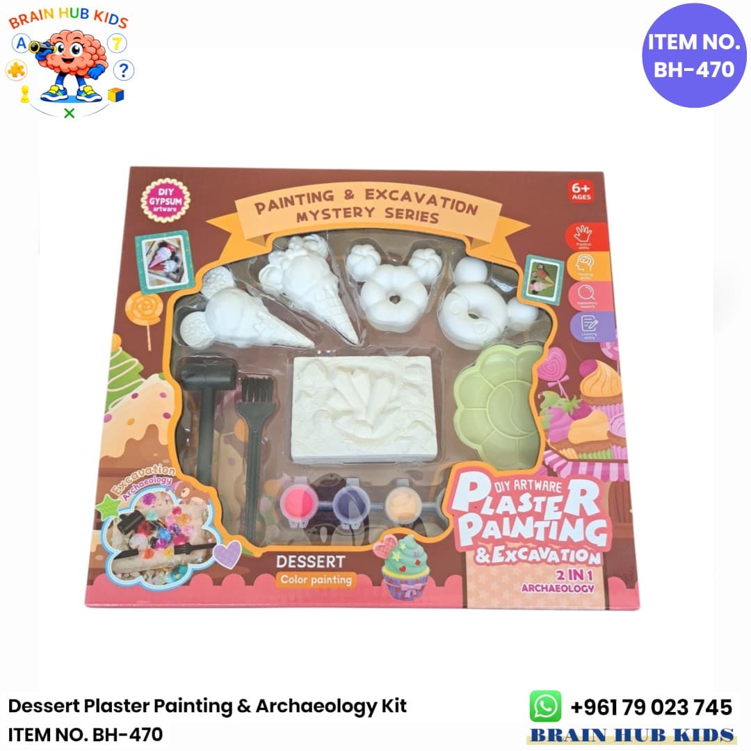 DIY Dessert Plaster Painting & Archaeology Excavation Kit (2-in-1 Set)