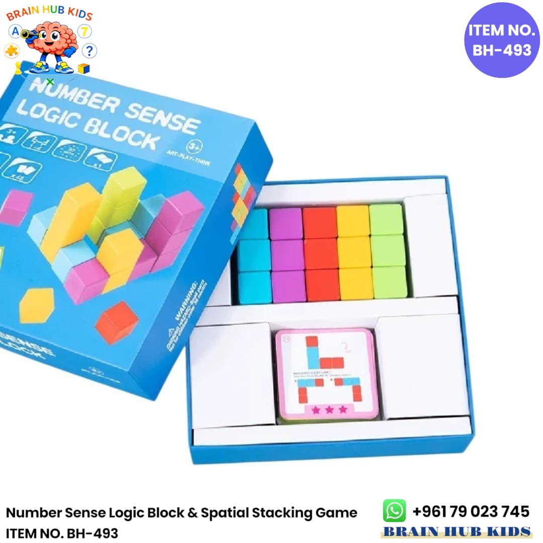 Number Sense Logic Block & Spatial Stacking Game
